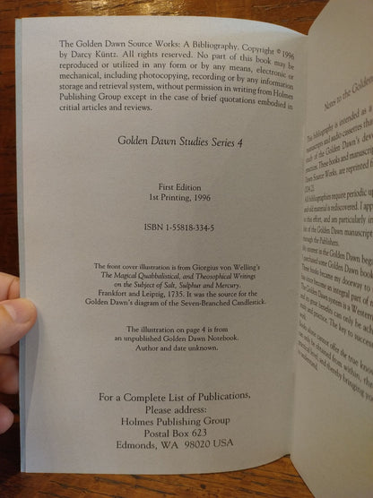 The Golden Dawn Source Works: A Bibliography