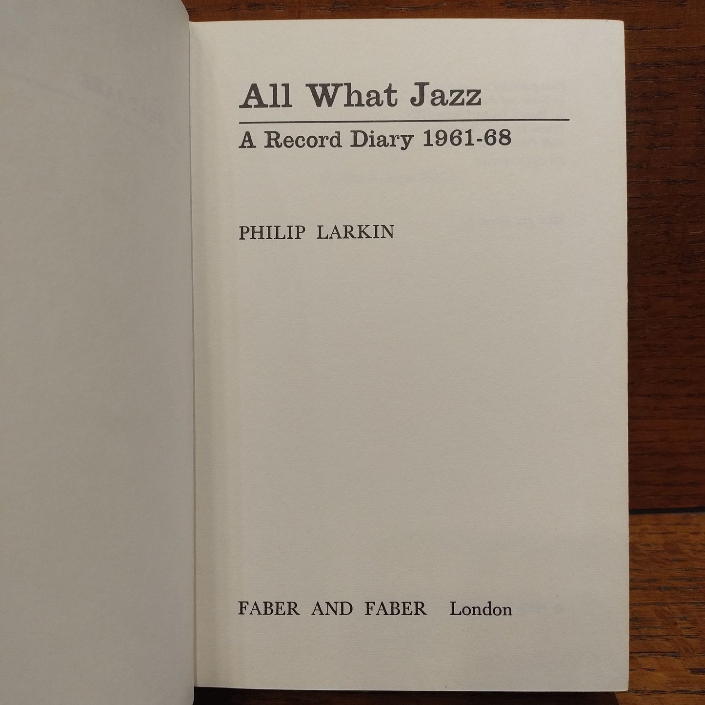 All What Jazz: A Record Diary 1961-68