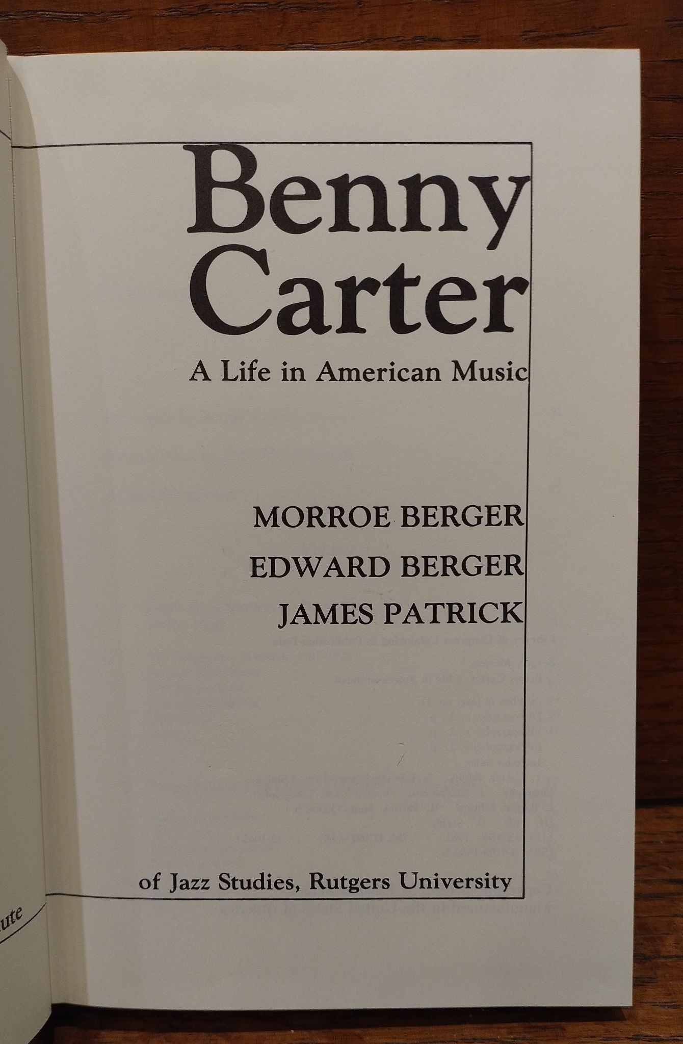 Benny Carter: A Life in American Music