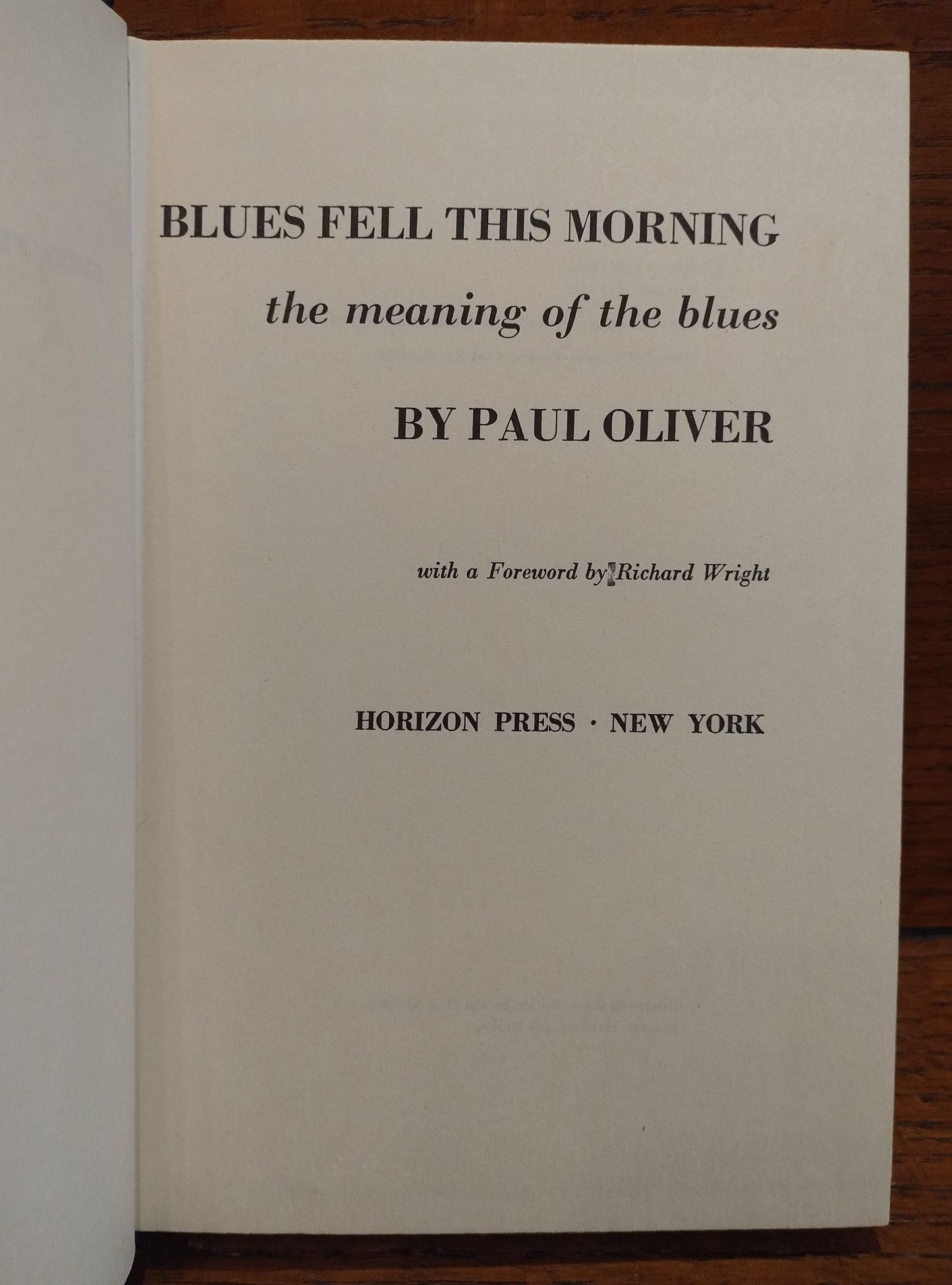 Blues Fell This Morning: The Meaning of the Blues