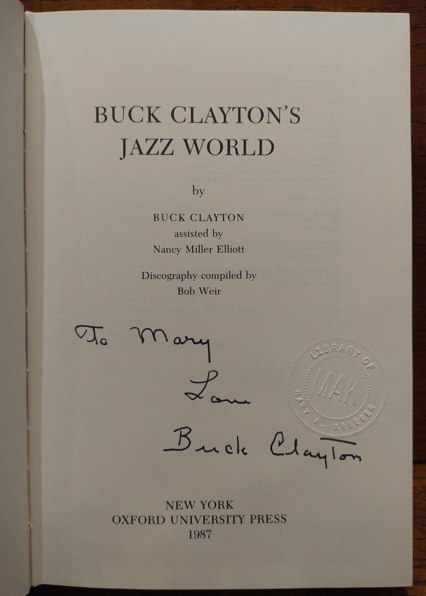 Buck Clayton's Jazz World